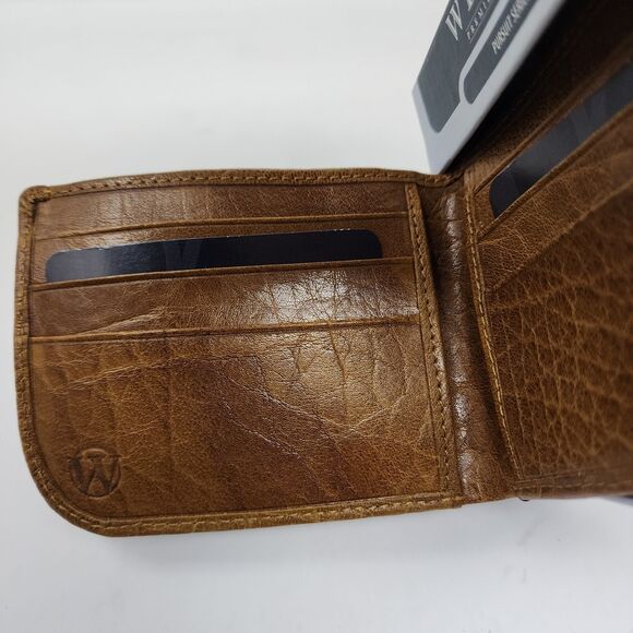 Webers Wallet Premier Leather Mens Pursuit Series Radius Bifold Deer Hunting - Picture 11 of 11